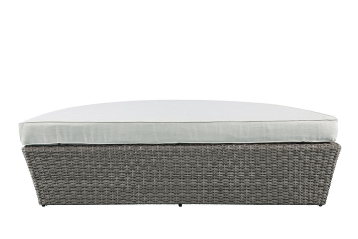 Salena Patio Canopy Sofa with 4 Pillows & Ottoman