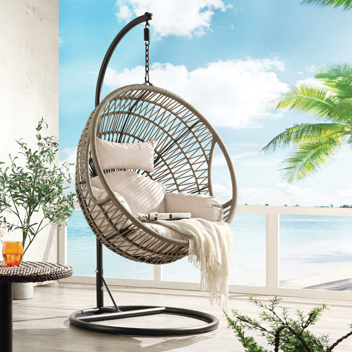Vasant Hanging Chair in Fabric &amp; Rope