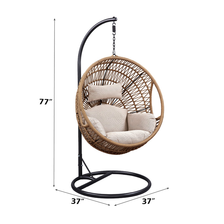 Vasant Hanging Chair in Fabric &amp; Rope - dimensions