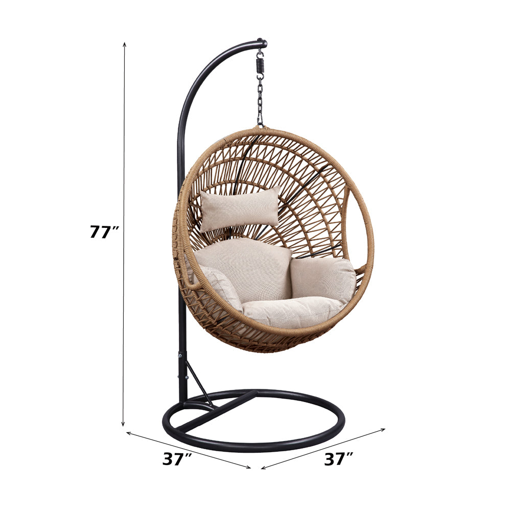Vasant Hanging Chair in Fabric & Rope - dimensions