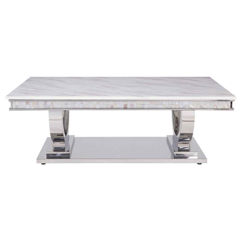 zander-coffee-table-white-printed-faux-marble-top-mirrored-silver