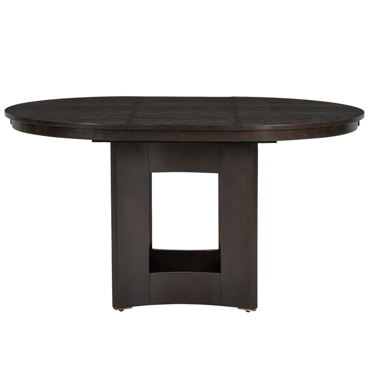 farmhouse-extendable-round-dining-table-set-for-5-with-upholstered-chairs-and-16inch-removable-leaf-espresso-beige
