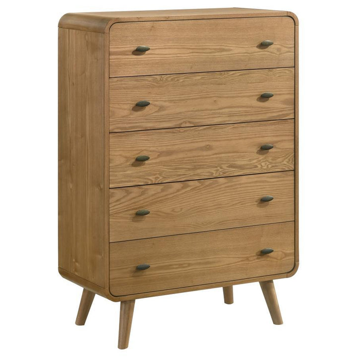 Coaster Furniture Robyn - 5-Drawer Bedroom Chest Of Drawers - Light Ash