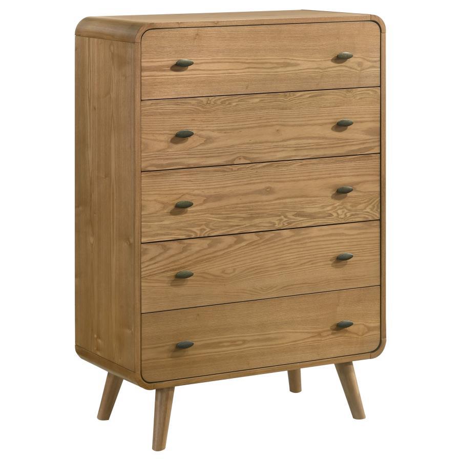 Coaster Furniture Robyn - 5-Drawer Bedroom Chest Of Drawers - Light Ash