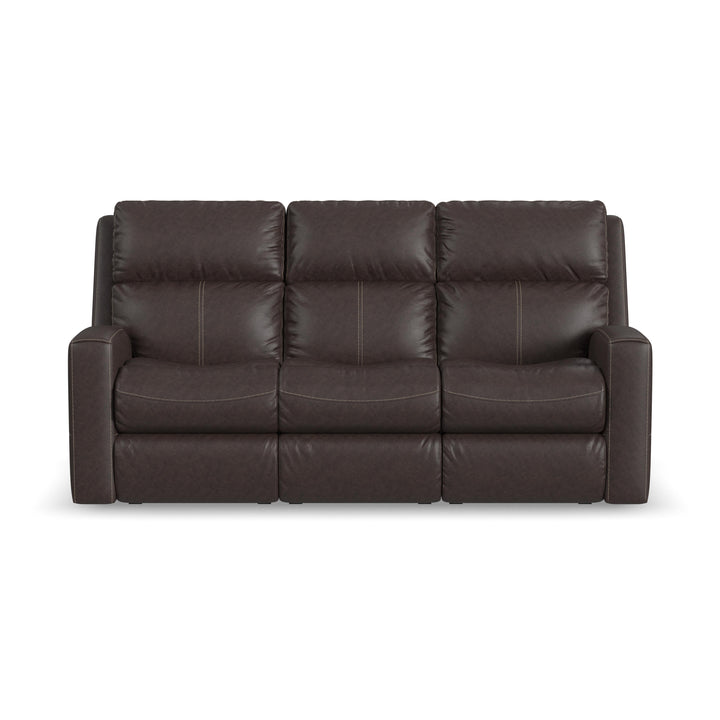 Flexsteel B3805-62L Score  Power Reclining Sofa With Power Headrests & Lumbar  Brown