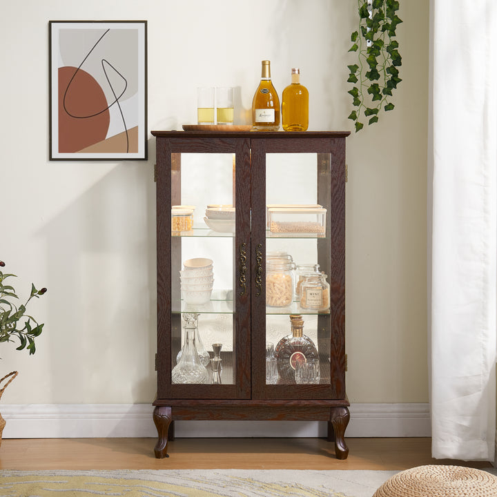 elegant-and-refined-cherry-curio-cabinet-with-tempered-glass-doors