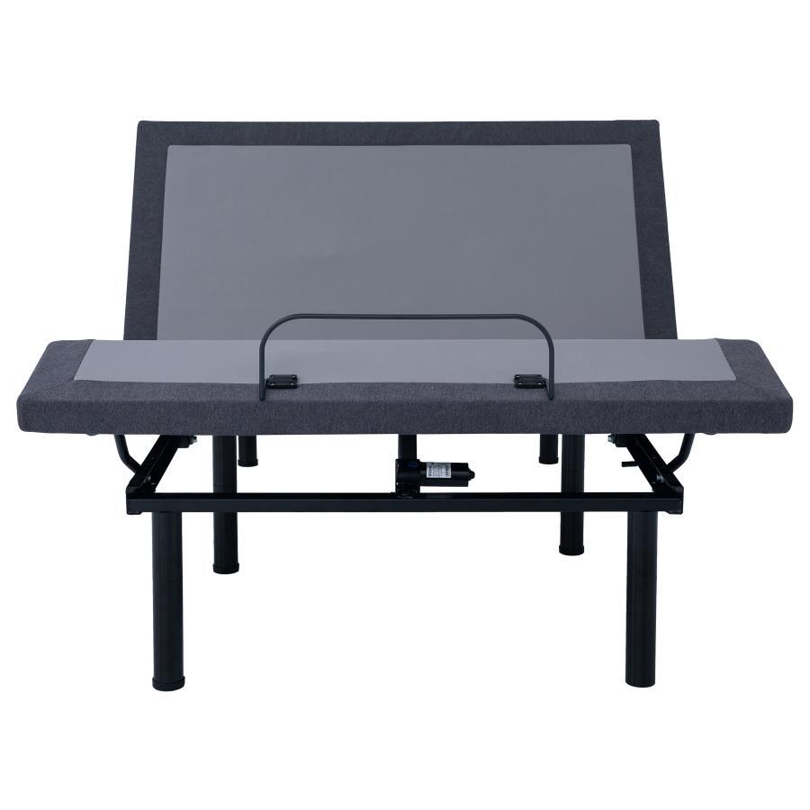 Negan - Eastern King Adjustable Bed Base - Gray And Black