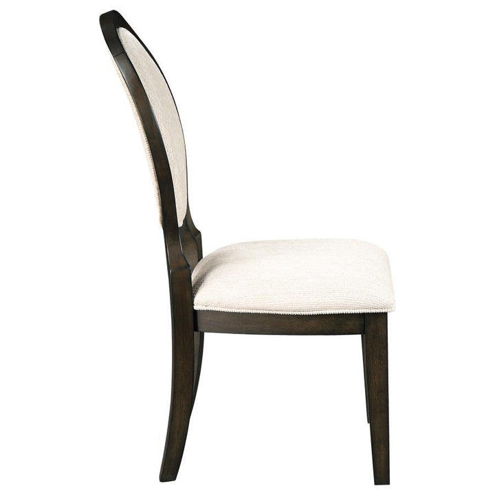 Twyla - Oval Back Dining Side Chair  - Dark Cocoa