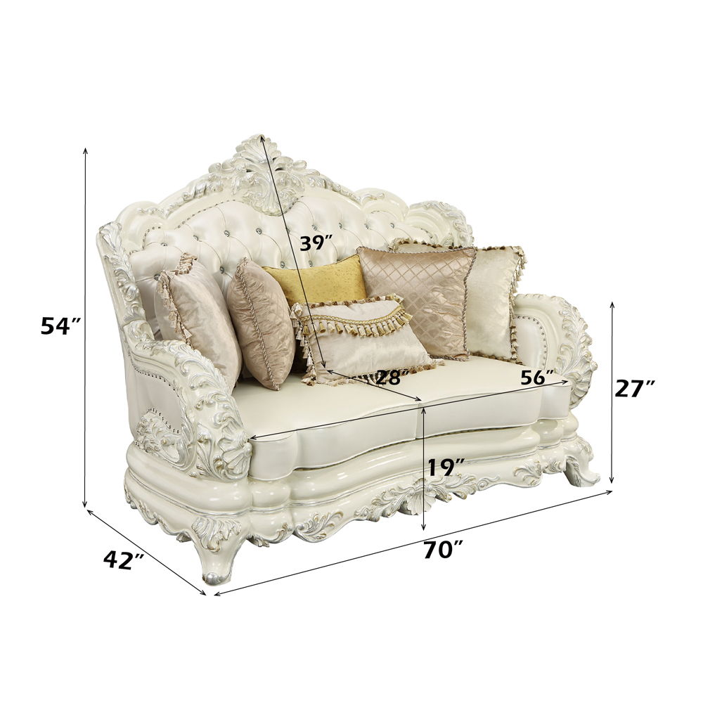 adara-loveseat-with-5-pillows-pearl-white-synthetic-leather-antique-white