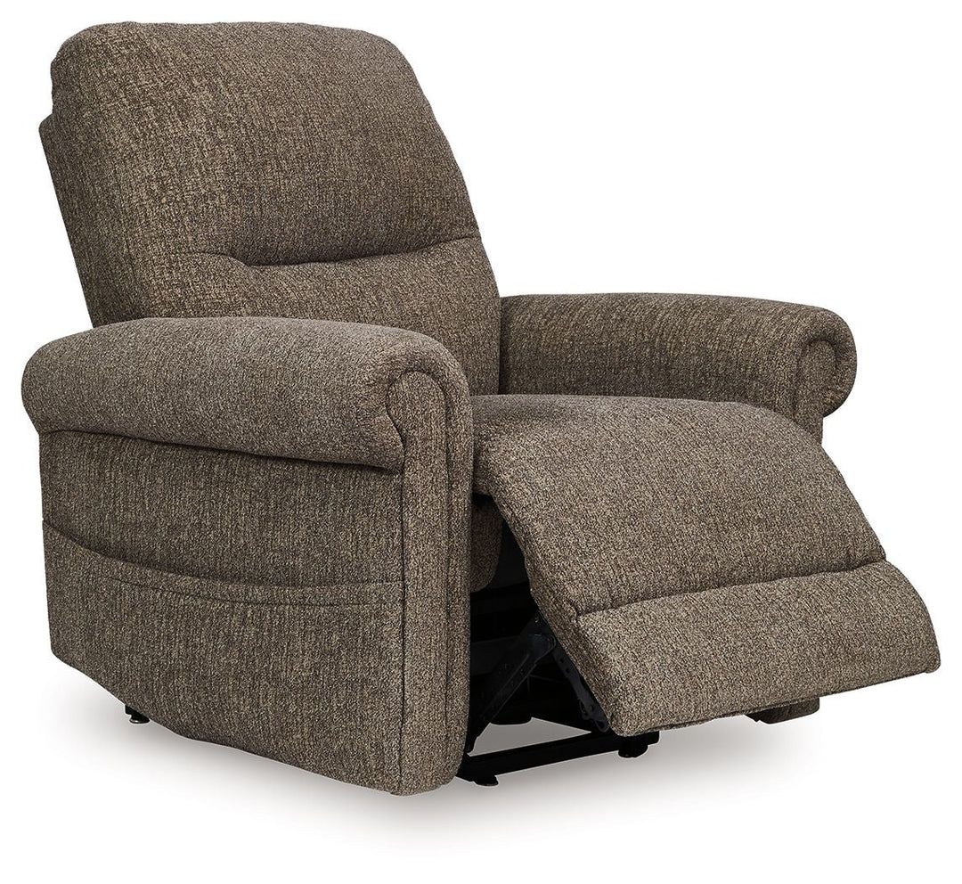Aureta Power Lift Recliner with Heat and Massage in Next-Gen Nuvella™ Fabric - Charcoal