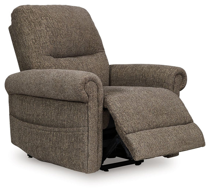 Aureta Power Lift Recliner with Heat and Massage in Next-Gen Nuvella™ Fabric - Charcoal