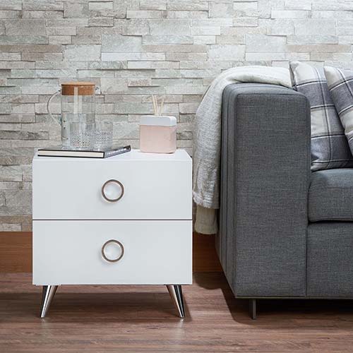 Elms - Accent Table - White