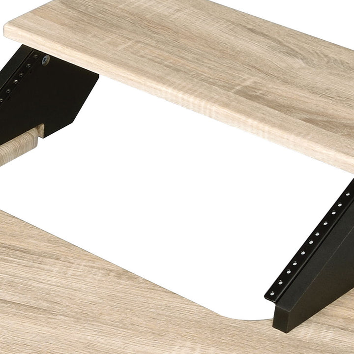 Eleazar - 83" Music Studio Desk - Natural Oak