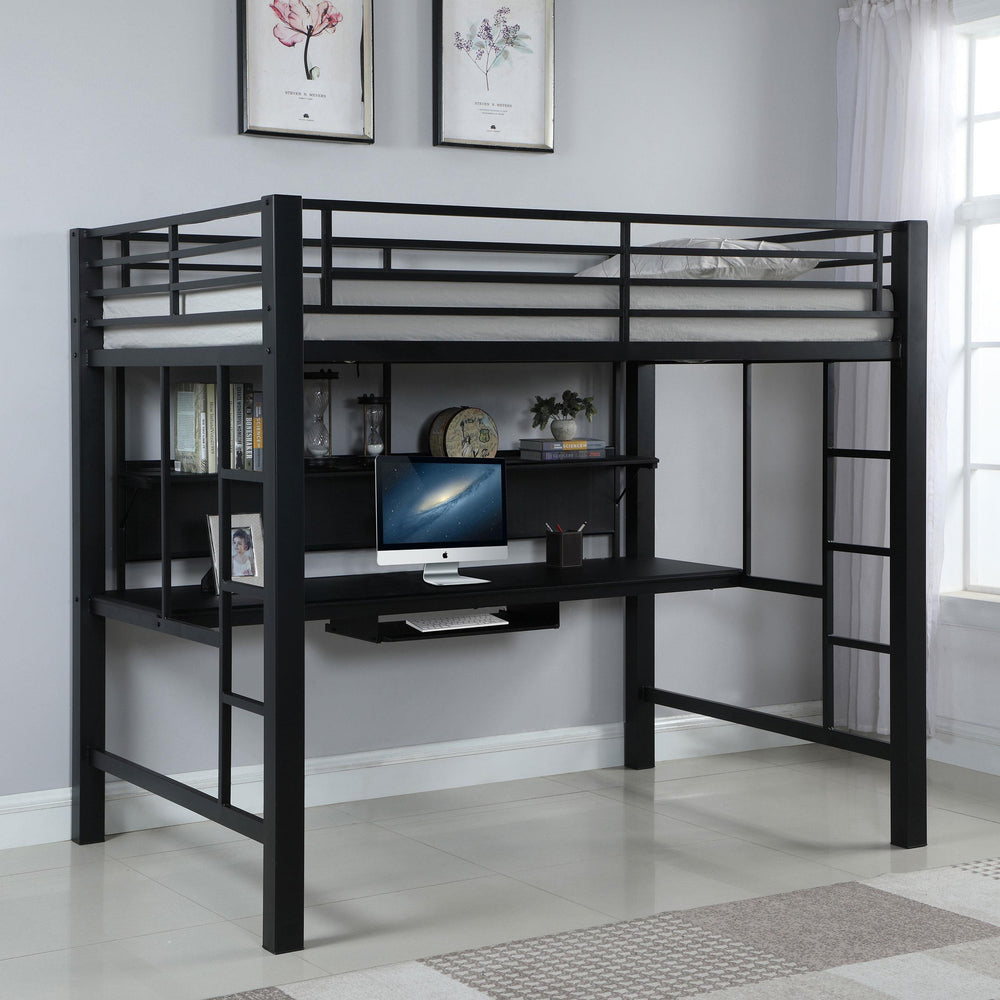 Coaster Furniture 460023 Avalon Full Workstation Loft Bed Black