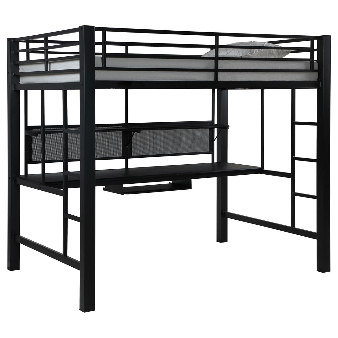 Coaster Furniture 460023 Avalon Full Workstation Loft Bed Black