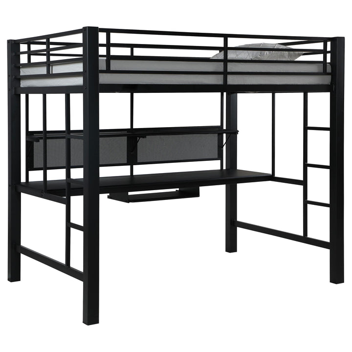 Coaster Furniture 460023 Avalon Full Workstation Loft Bed Black