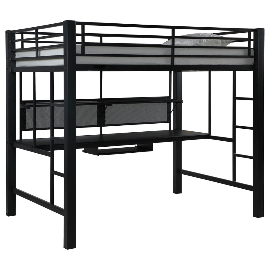 Coaster Furniture 460023 Avalon Full Workstation Loft Bed Black