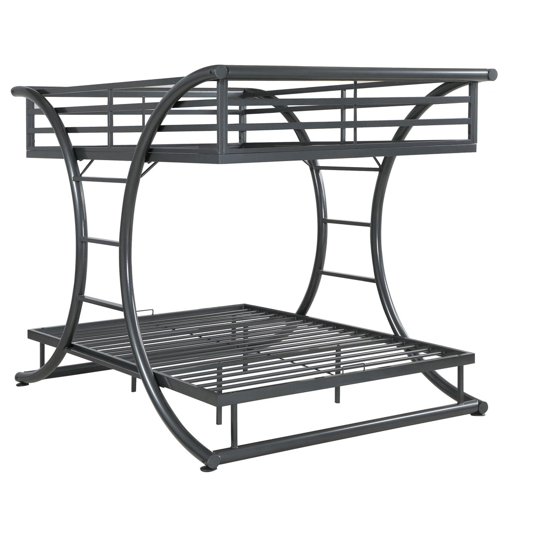 Coaster Furniture 460078 Stephan Metal Full Over Full Bunk Bed Gunmetal