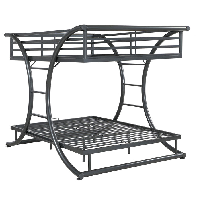 Coaster Furniture 460078 Stephan Metal Full Over Full Bunk Bed Gunmetal