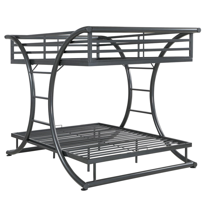 Coaster Furniture 460078 Stephan Metal Full Over Full Bunk Bed Gunmetal