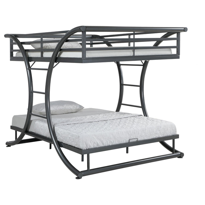 Coaster Furniture 460078 Stephan Metal Full Over Full Bunk Bed Gunmetal