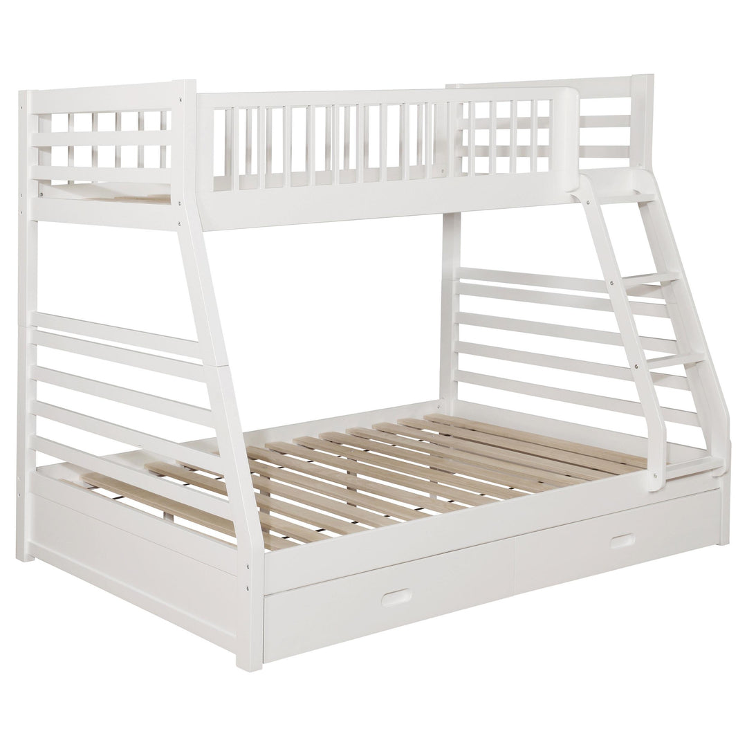 Coaster Furniture 460180 Ashton 2-drawer Wood Twin Over Full Bunk Bed White