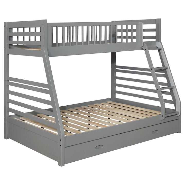 Coaster Furniture 460182 Ashton 2-drawer Wood Twin Over Full Bunk Bed Grey