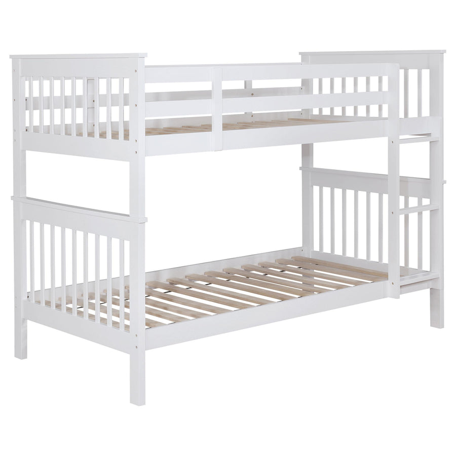 Coaster Furniture 460244N Chapman Wood Twin Over Twin Bunk Bed White