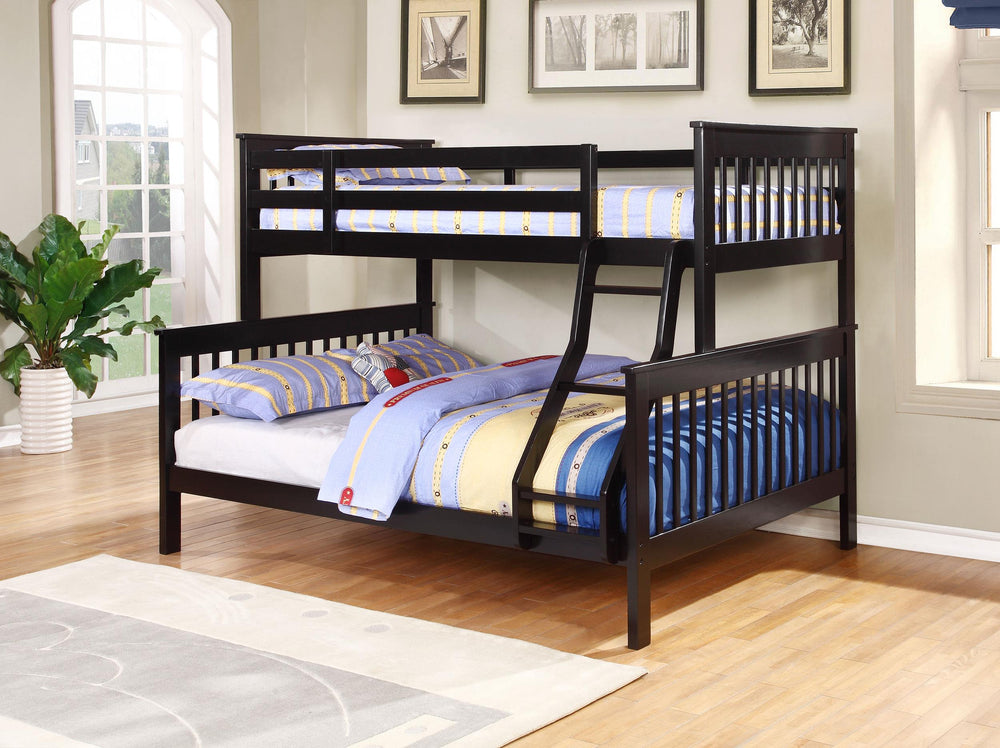 Coaster Furniture 460259 Chapman Wood Twin Over Full Bunk Bed Black