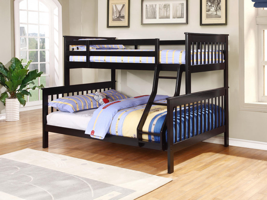 Coaster Furniture 460259 Chapman Wood Twin Over Full Bunk Bed Black