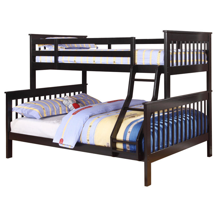 Coaster Furniture 460259 Chapman Wood Twin Over Full Bunk Bed Black