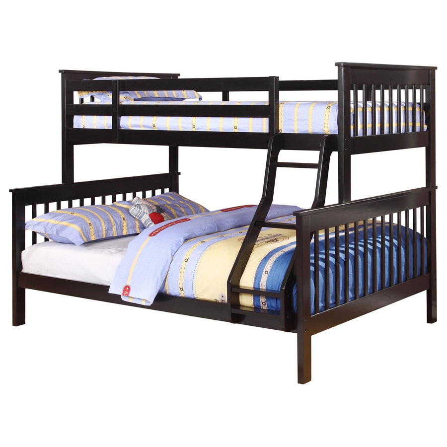 Coaster Furniture 460259 Chapman Wood Twin Over Full Bunk Bed Black
