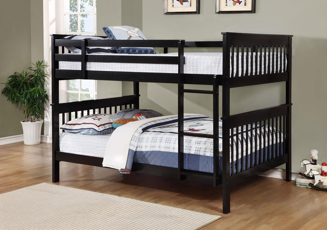 Coaster Furniture 460359 Chapman Wood Full Over Full Bunk Bed Black