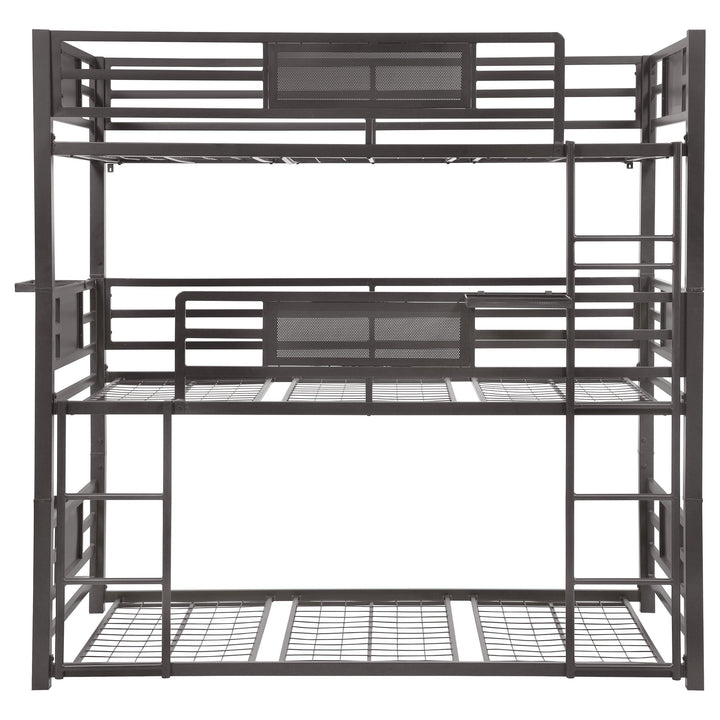 Coaster Furniture 460394T Rogen Metal Twin Triple Bunk Bed Dark Bronze