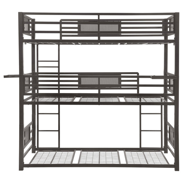 Coaster Furniture 460394T Rogen Metal Twin Triple Bunk Bed Dark Bronze