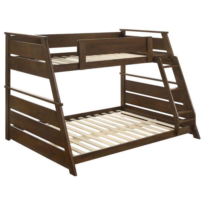 Coaster Furniture 460593 Holden Wood Veneer Twin Over Full Bunk Bed Walnut