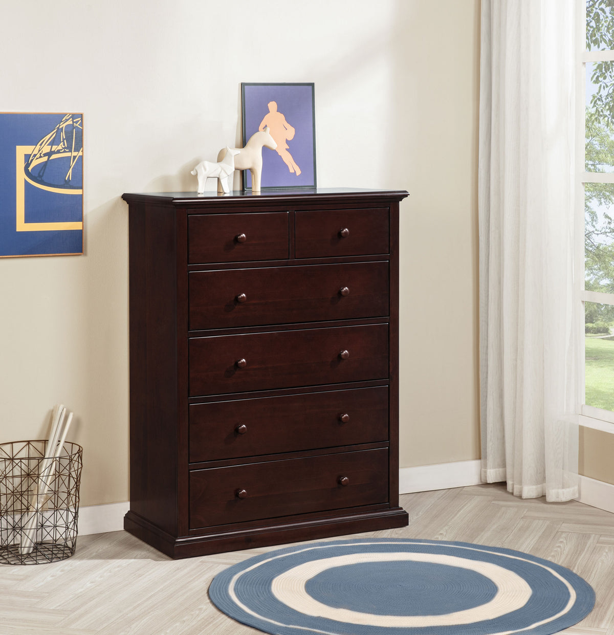 Sumerlin - 6-Drawer Bedroom Chest Of Drawers - Cappuccino