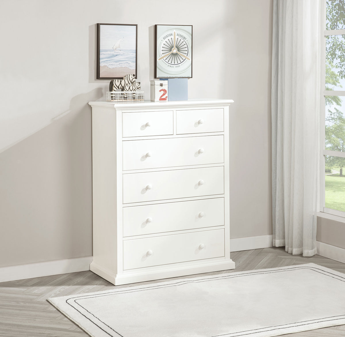Sumerlin - 6-Drawer Bedroom Chest Of Drawers White