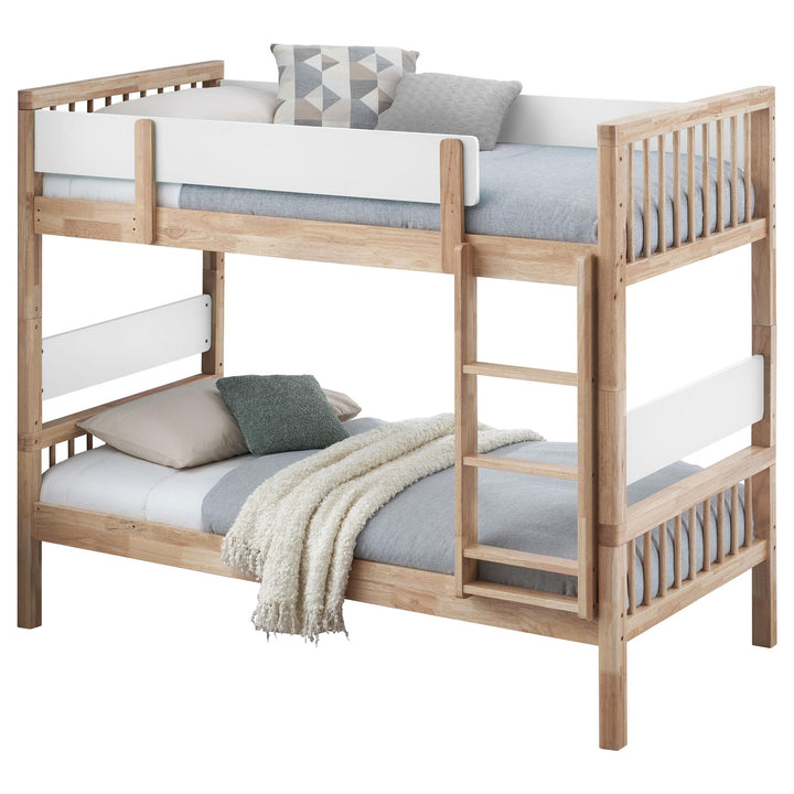 Coaster Furniture 461171 Dakota Wood Twin Over Twin Bunk Bed Natural