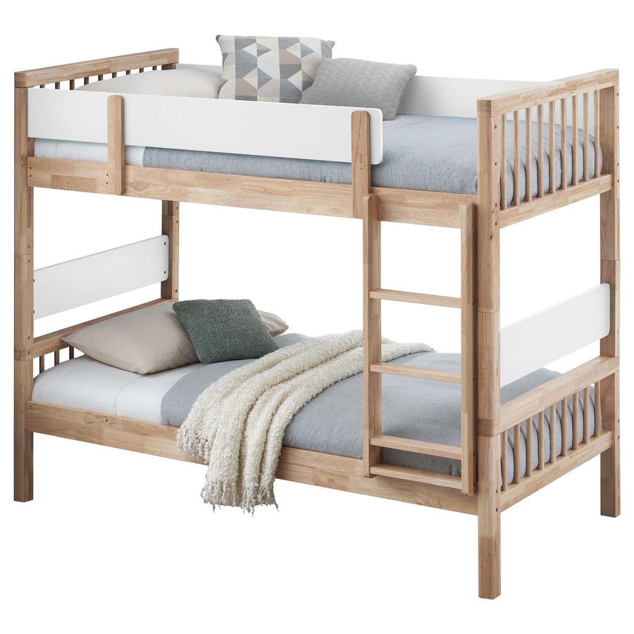 Coaster Furniture 461171 Dakota Wood Twin Over Twin Bunk Bed Natural