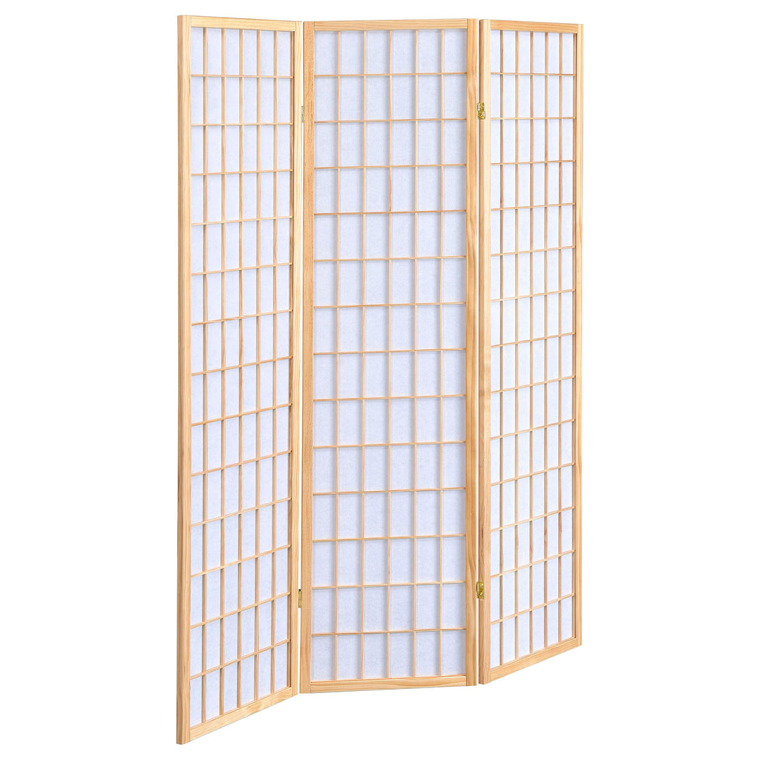 Coaster Furniture 4621 Carrie 3-Panel Room Divider Folding Shoji Screen Natural