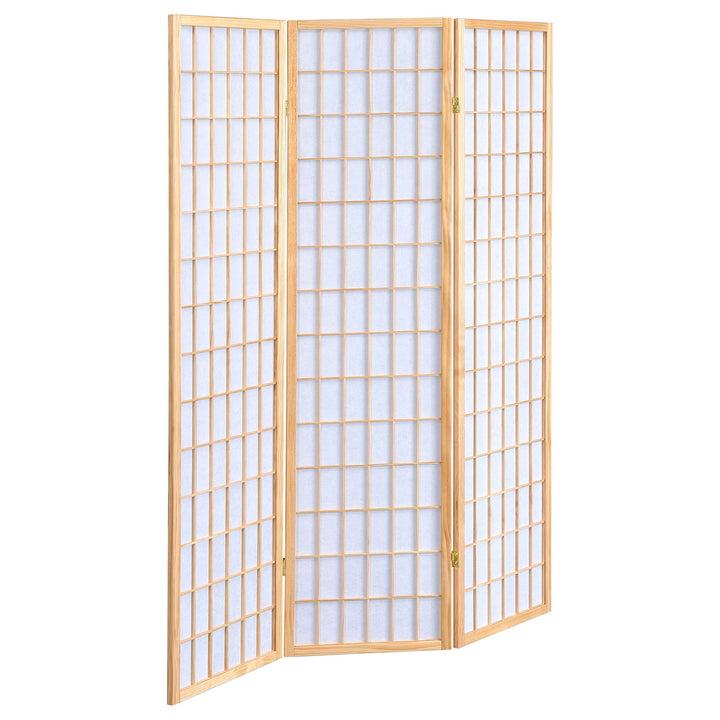 Coaster Furniture 4621 Carrie 3-Panel Room Divider Folding Shoji Screen Natural