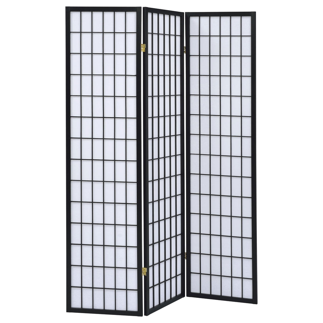 Coaster Furniture 4622 Carrie 3-Panel Room Divider Folding Shoji Screen Black