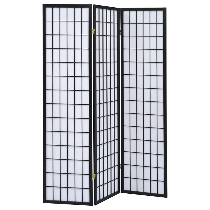 Coaster Furniture 4622 Carrie 3-Panel Room Divider Folding Shoji Screen Black