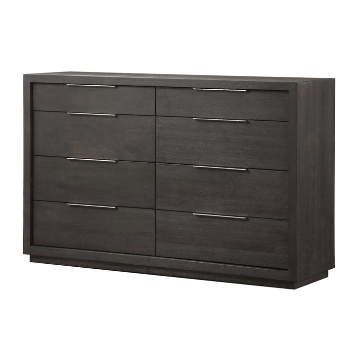 Modus Furniture Azu582A Oxford Eight Drawer Dresser In Basalt Grey 2024