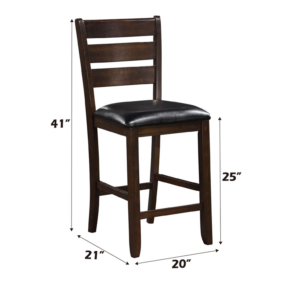 urbana-counter-height-chair-set-of-2-black-synthetic-leather-espresso