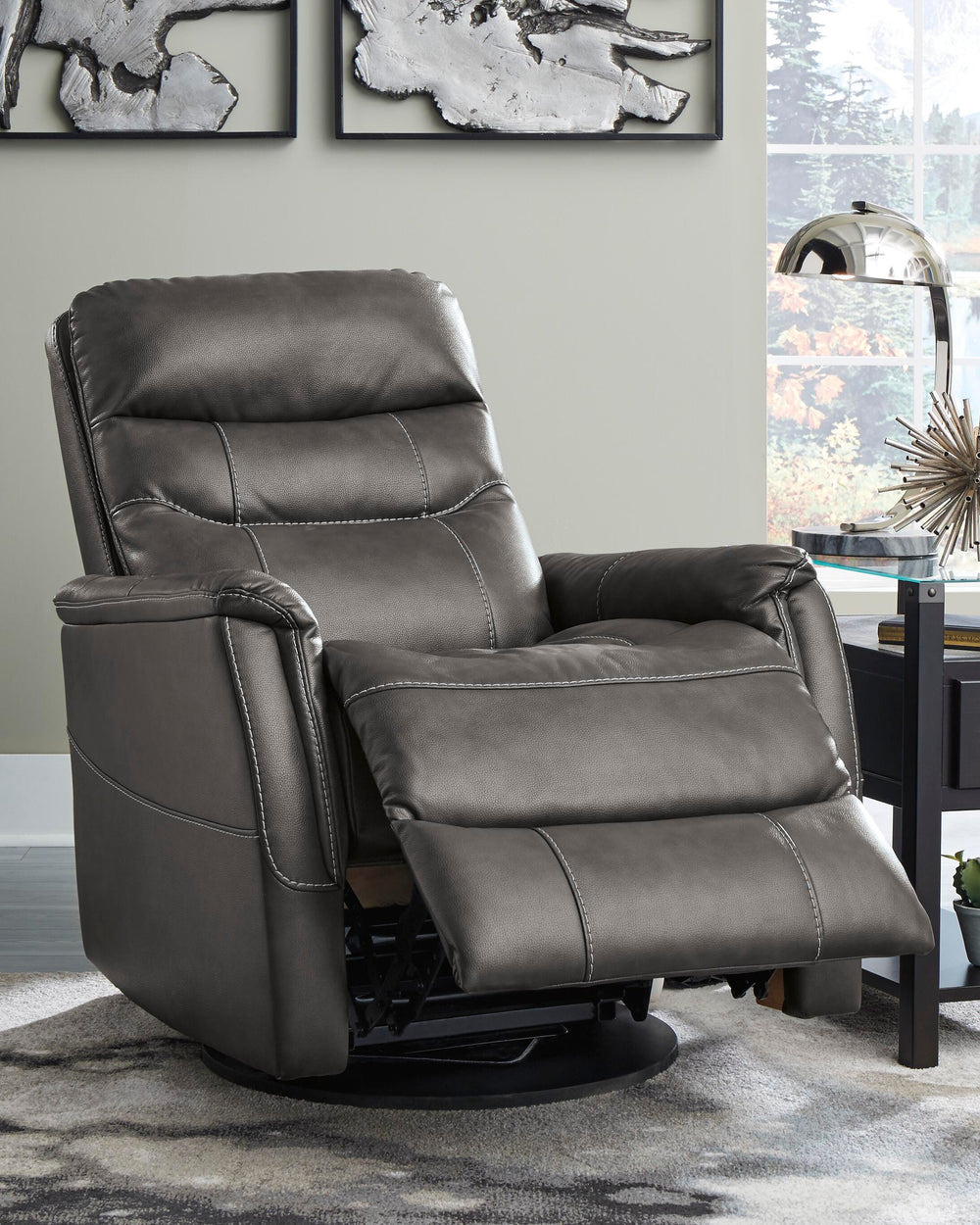 Riptyme Swivel Glider Recliner - Dark Brown (4)