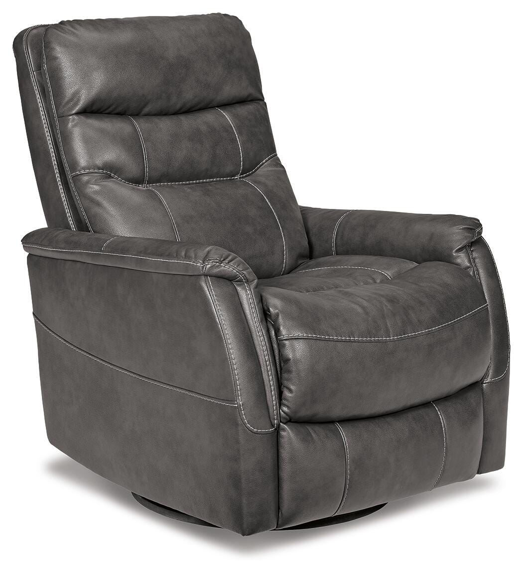 Riptyme Swivel Glider Recliner - Dark Brown (1)