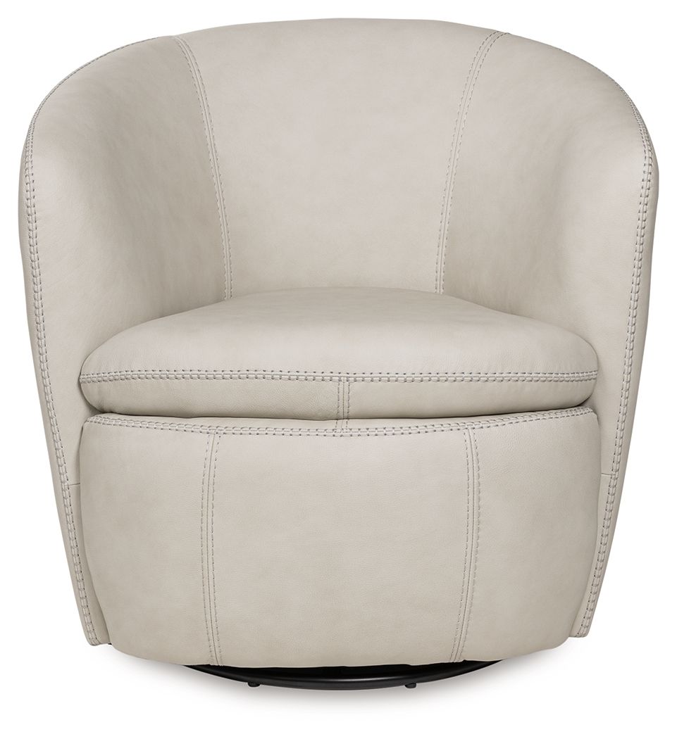 Kierreys - Swivel Accent Chair - Bone