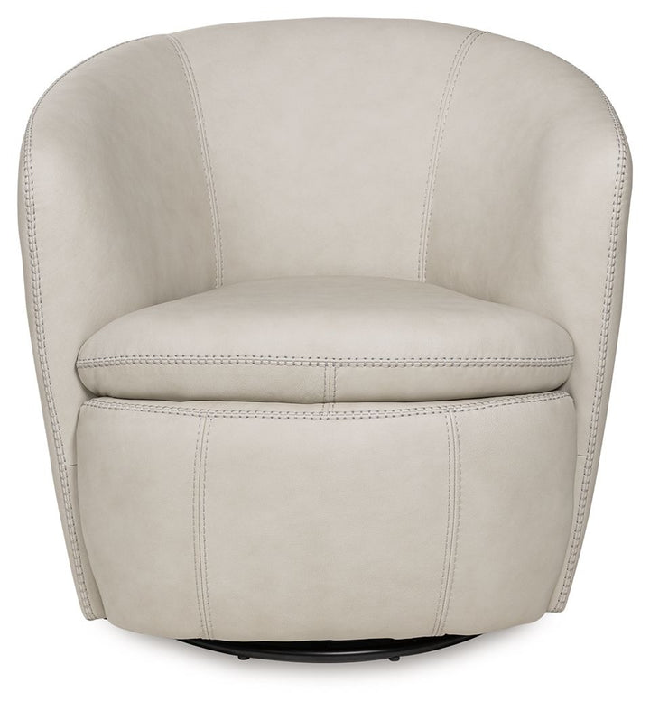 Kierreys - Swivel Accent Chair - Bone